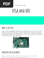 Fpga and HDL: Electronics Club