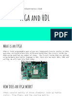 Fpga and HDL: Electronics Club