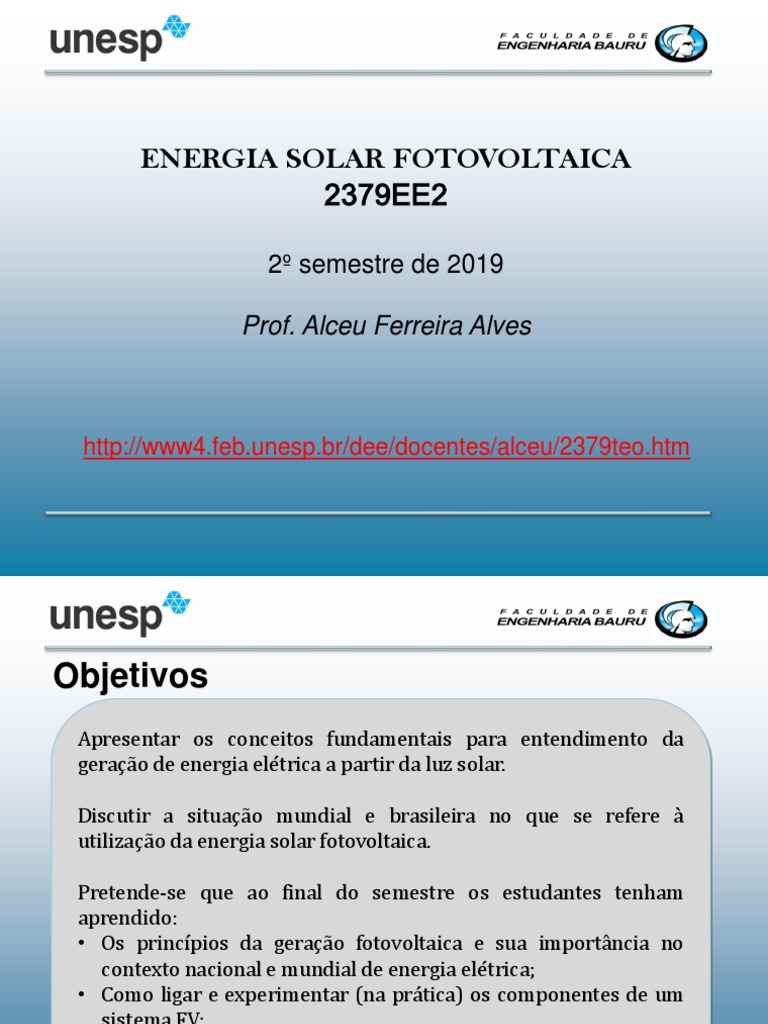 Curso de Energia Solar Fotovoltaica | PDF | Energia solar | Fotovoltaica
