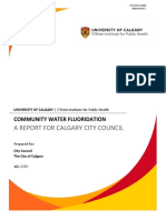 O'Brien Institute For Public Health Report On Community Water Fluoridation