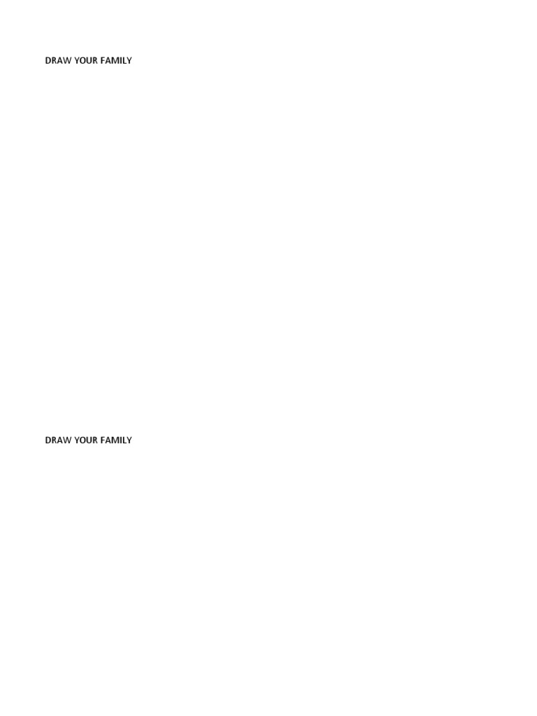 Draw Your Family | PDF | Home & Garden