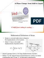 Thermodynamics of Phase Change From Solid To Liquid