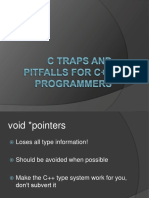 Ctraps and Pitfalls For CPP Programmers