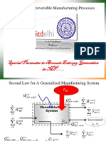 Special Parameter To Account Entropy Generation in MP ..: Analysis of Irreversible Manufacturing Processes