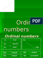 Inglês PPT - Integral - Ordinal Numbers II