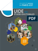 Université Paris-Est - Guide Des Etudes Doctorales 2018-2019