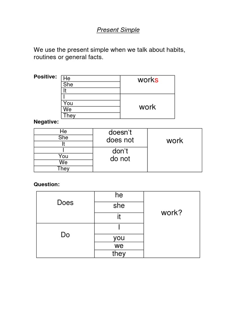 Present Simple | PDF