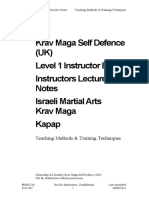 Krav Maga Instructors Course Lecture Notes