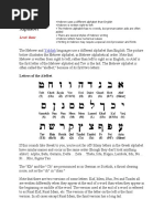 Hebrew Alphabet: Yiddish