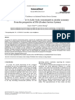 Application Review of LCA (Life Cycle Assessment) in Circular Economy-From The Perspective of PSS (Product Service System)