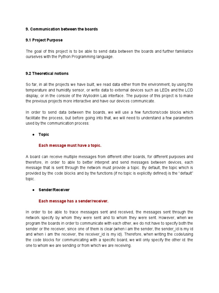 Communication Between The Boards | PDF | Subroutine | Command Line ...
