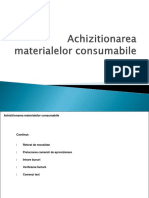 Achizitie Materiale Consumabile