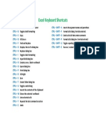 Excel Keyboard Shortcuts