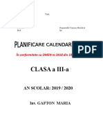 Planificare Calendaristica