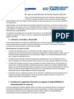 Recomendaciones de La ICC para La Consideración de Los Funcionarios Del G20-Spanish