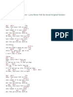 Chords Love Never Felt So Good Original Version Key1 13BA14E2145018B717281355066E