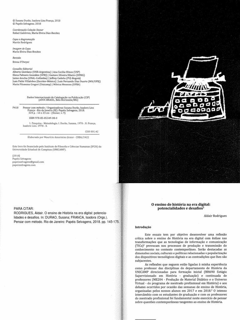 O Ensino de Historia Na Era Digital Pote PDF | PDF | Internet | Hipertexto