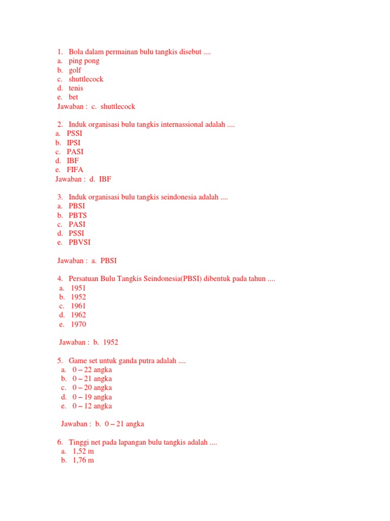 Bulu Tangkis Pdf