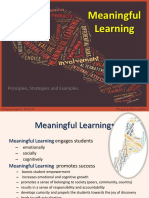 Meaningful Learning: Principles, Strategies and Examples