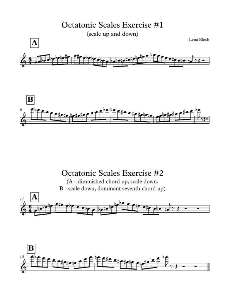 Octatonic Scales Exercise | PDF