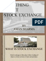 Something About Stock Exchange: BY Aman Sharma