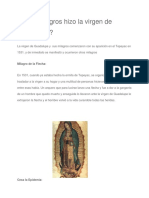 Milagros Virgen de Guadalupe