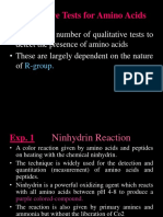 Qualitative Tests For Amino Acids