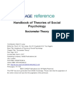 Handbook of Theories of Social Psychology: Sociometer Theory