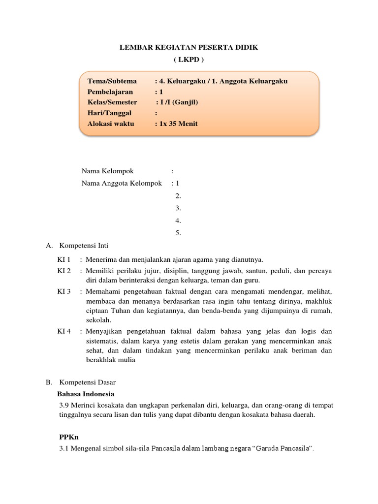 LKPD PB 1 | PDF | Kesehatan Holistik | Sains & Matematika