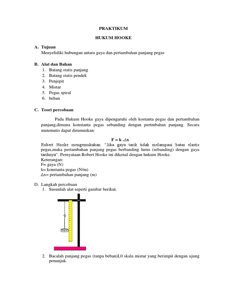 Praktikum Hukum Hooke | PDF