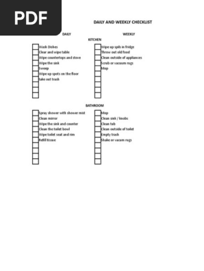 Daily Checklist