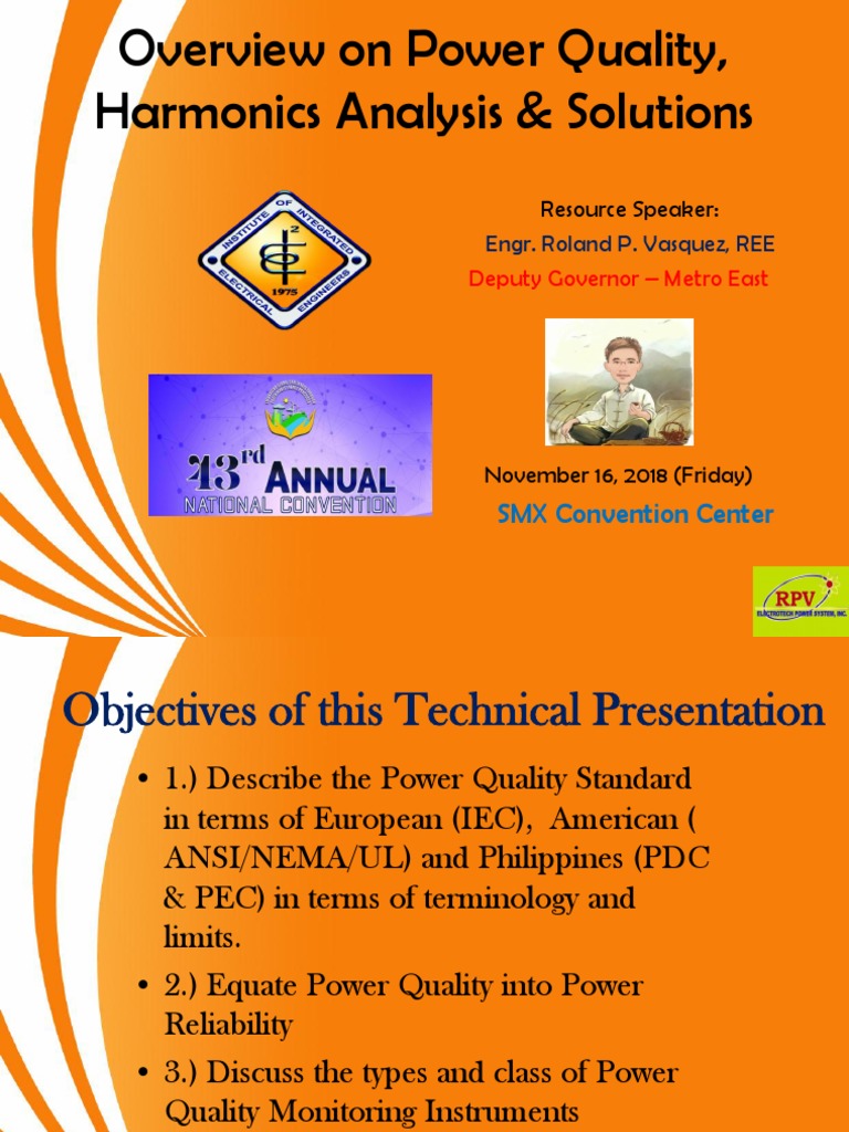 Overview On Power Quality, Harmonics Analysis & Solutions SMX Convention Center PDF