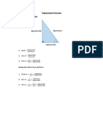 Basic Trigonometric Formulae