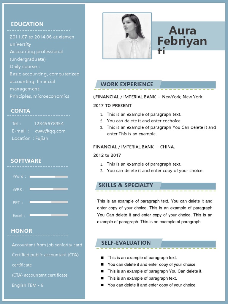 Financial Education and Experience Summary | PDF