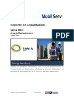 Reporte de Capacitación Fundamentos de Lubricación, Tribología - SAVIA Peru PDF