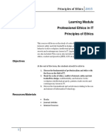 Learning Module Professional Ethics in IT Principles of Ethics