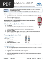 Performing Quality Control Test Accu Chek