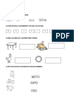 Evaluacion para inicio de 1° grado