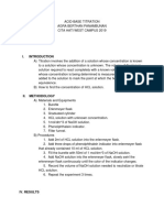 Agra ACID-BASE TITRATION