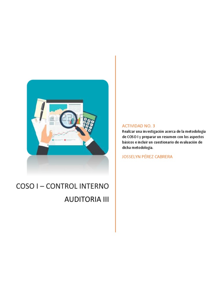 Metodología COSO I en Control Interno | PDF | Auditoría | Gestión de ...