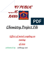 Army Public School Ranikhet: Chemistry Project File
