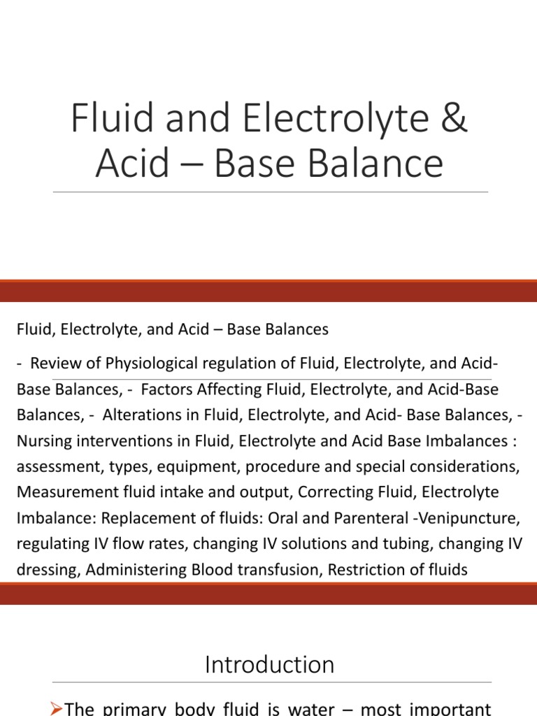 Fluid & Electrolyte Balance Guide | PDF | Osmosis | Electrolyte