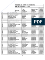 Dr.B.R.Ambedkar Open University Study Centres List: Centrecode Centre Name Place District Name Contact Number