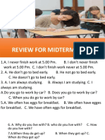 Review For Midterm Exam