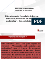 Createx 2019 Ingreso Mercancia Procedente Exterior Sin Nacionalizar