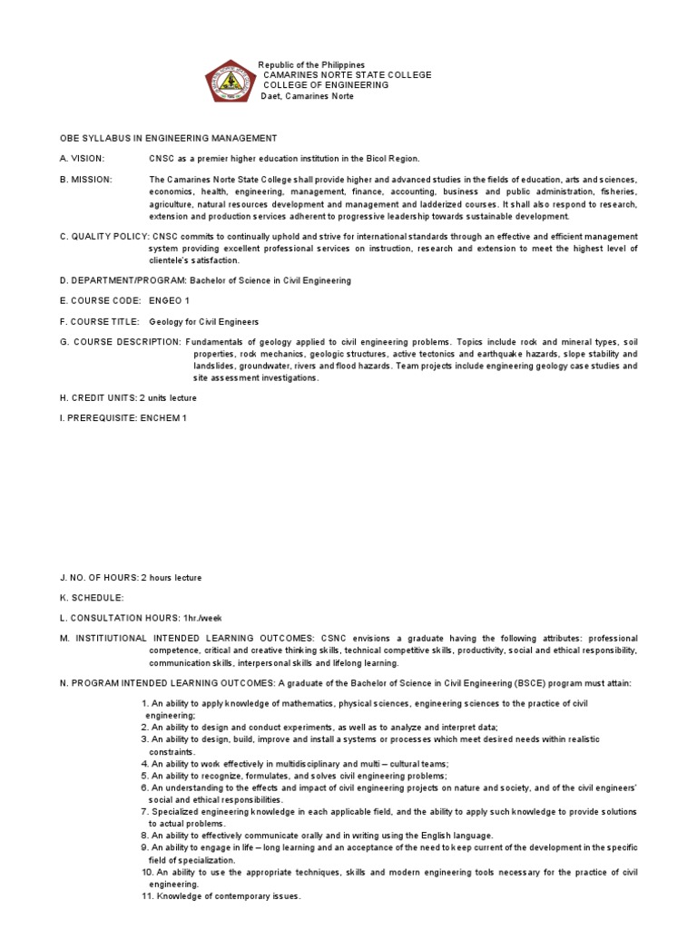 GEOLOGY FOR CIVIL ENGINEERS SYLLABUS visual data 3