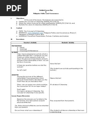 Detailed Lesson Plan