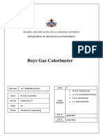 Boys Gas Calorimeter: General Sir John Kotelawala Defense University