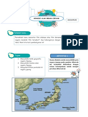 Komoditas apakah yang dapat dikembangkan di jepang dengan memperhatikankondisi fisik wilayahnya