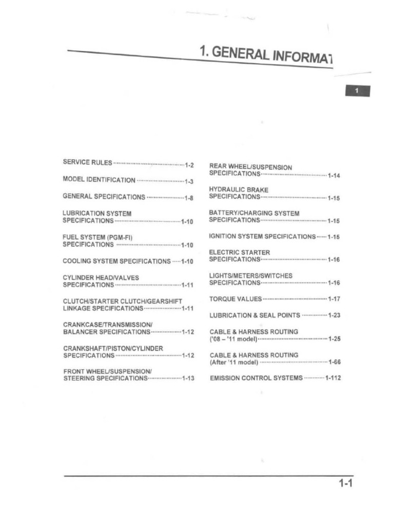 CBR1000RR 2008-2014 Service Manual | PDF | Nut (Hardware